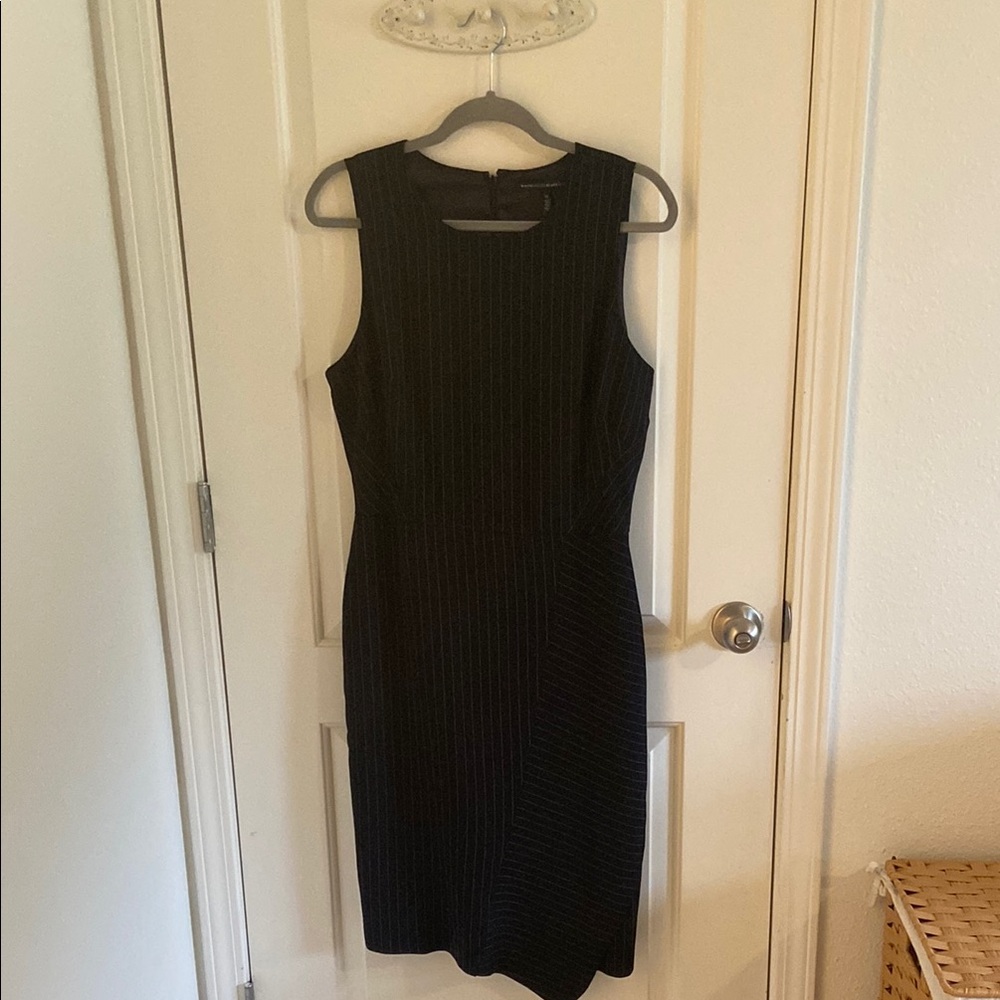 White House Black Market Black Sleeveless Sheath Dress Size 12